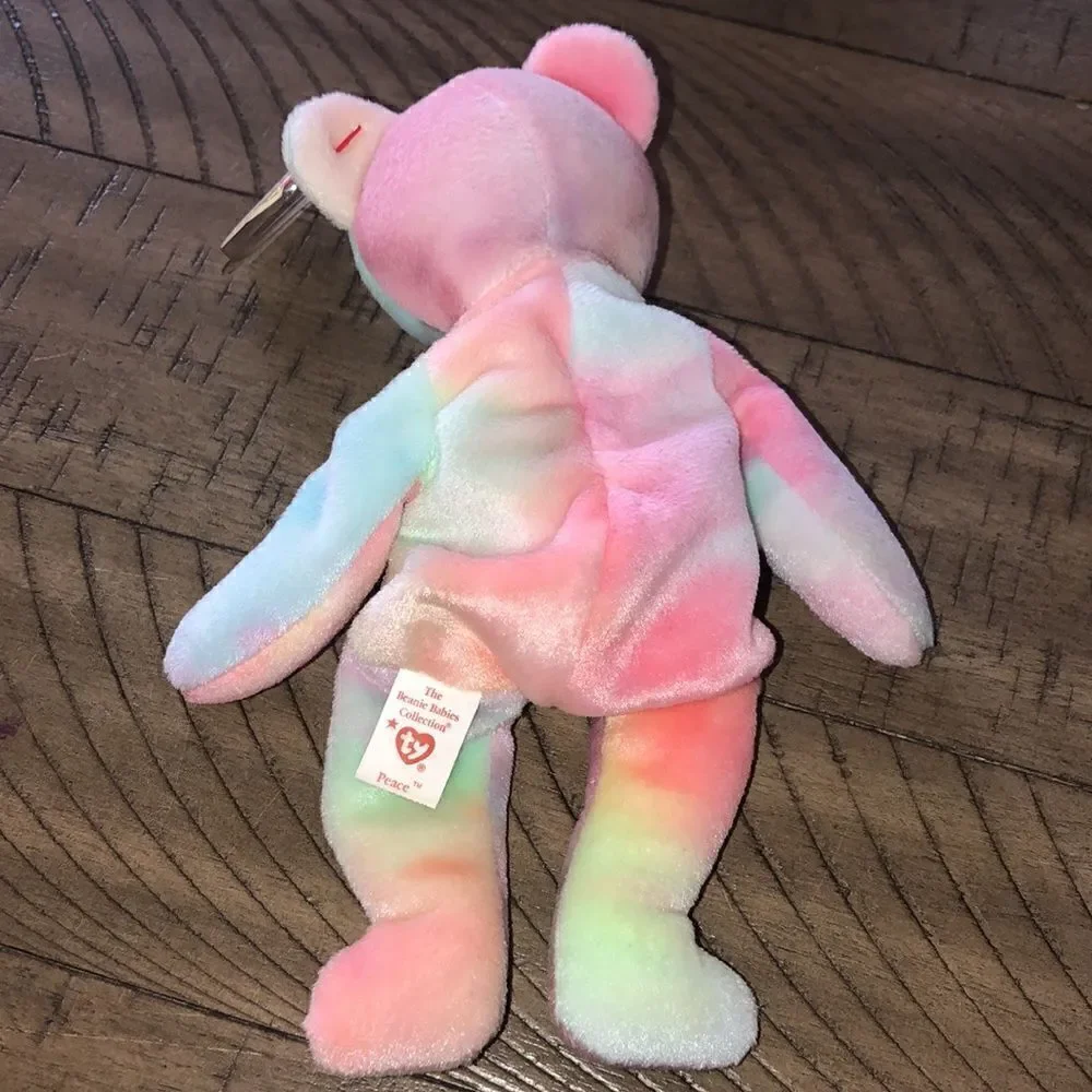 Peace ☮️✌️ Beanie Baby Collection by Ty Pastel Colors. Peace sign ☮️ issued 1996